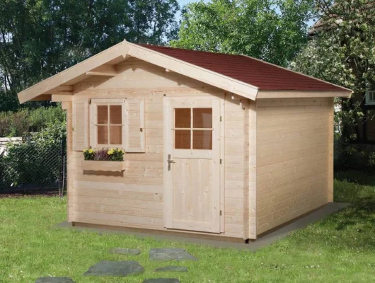 Abri de jardin 107 PREMIUM 28 ft T1 - Abri de jardin 17.5m2 avec avancé de toit de 60 cm