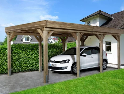 CARPORT BOIS SIMPLE 20 m2 / 1 place / 609 - Carport 609 / 1 place / surface couvrante 20 m2