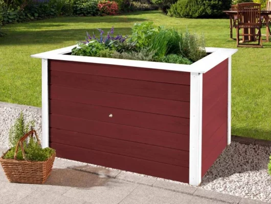 JARDINIERE Bois surélévé 1.20 m de long Rouge - Bac/jardinière bois qualité PRO 1.20 m de long / Rouge