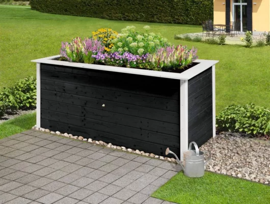 JARDINIERE Bois surélévé 2.05 m de long Anthracite - Bac/jardinière bois qualité PRO 2.05 m de long