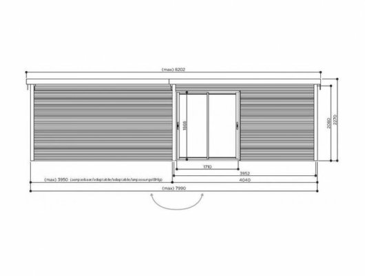 Abri de Jardin TAVIRA 12m2 + 12 m2 / 28 mm - Cuisine d'été / Espace Wellness / Pool House / Espace de Rangement / Studio de jardin