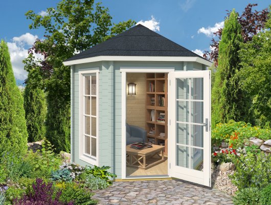 Pavillon de jardin Inverness / 4.73 m2 / 44 mm VERT GLACIER