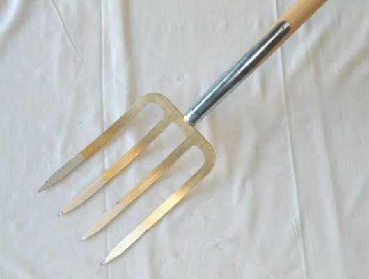 FOURCHE à bêcher 27 cm, emmanchée, à soie - Fourche à bêcher de jardin