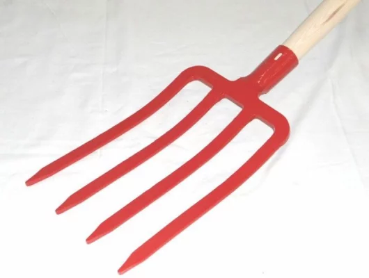 FOURCHE à bêcher 27 cm emmanchée, à douille - Fourche à bêcher de jardin