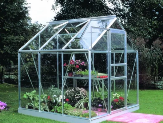 Serre de jardin HALLS Popular 3,80 m2 + verre horticole 3 mm - Profilé aluminium / verre horticole 3 mm