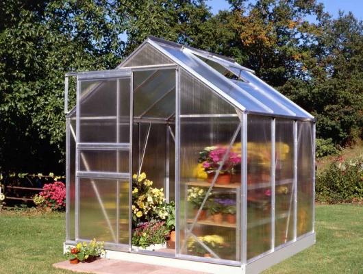 Serre de jardin HALLS Popular 3,80 m2 + polycarbonate 4 mm - Profilé aluminium / polycarbonate 4 mm