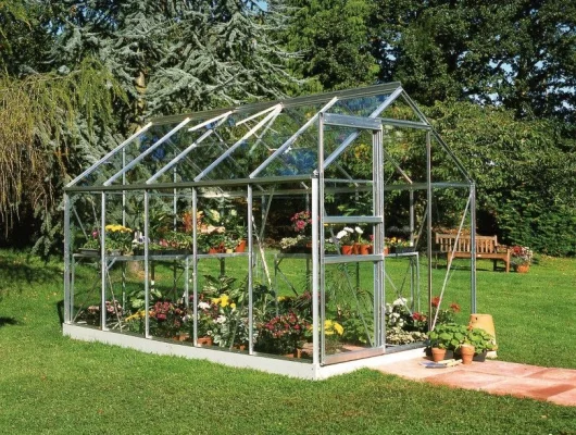 Serre de jardin HALLS Popular 6,20 m2 + verre horticole 3 mm - Profilé aluminium / verre horticole 3 mm