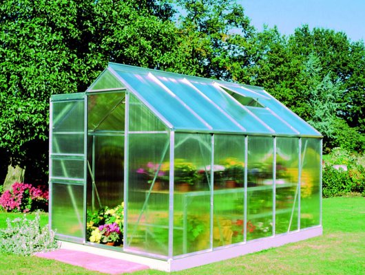 Serre de jardin HALLS Popular 6,20 m2 + polycarbonate 4 mm - Profilé aluminium / polycarbonate 4 mm