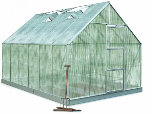 Serre de jardin HALLS Universal 9,90 m2 + polycarbonate 6 mm - Profilé aluminium / polycarbonate 6 mm