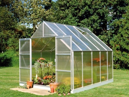 Serre de jardin HALLS Magnum 8,20 m2 + polycarbonate 6 mm - Profilé aluminium / polycarbonate 6 mm