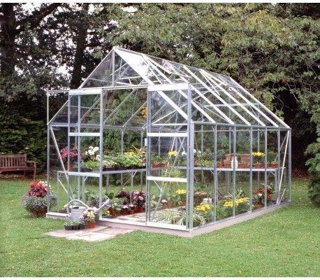 Serre de jardin HALLS Magnum 9,90 m2 + verre trempé - aluminium / verre trempé 3 mm