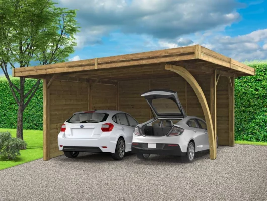 CARPORT BOIS (5m x 6m) - Carport 2 PLACES