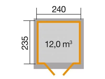 Abri de jardin 122 T2 Rouge - Abri de jardin 5 m2 Rouge