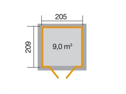 Abri de jardin 226 T1  / 4.28 m2 / 21 mm / + Plancher - Abri de jardin 4.28 m2