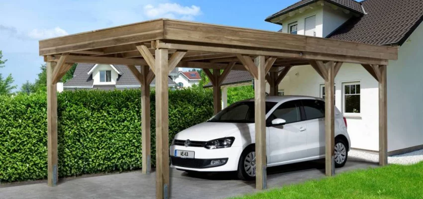 CARPORT BOIS SIMPLE 20 m2 / 1 place / 609 - Carport 609 / 1 place / surface couvrante 20 m2