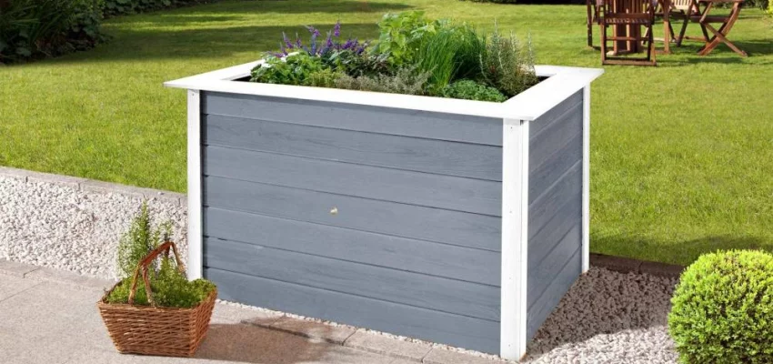 JARDINIERE Bois surélévé 1.20 m de long Gris - Bac/jardinière bois qualité PRO 1.20 m de long / Gris