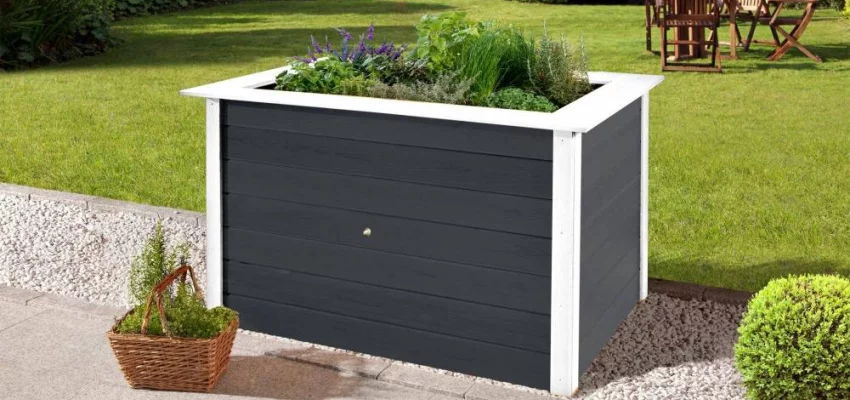 JARDINIERE Bois surélévé 1.20 m de long Anthracite - Bac/jardinière bois qualité PRO 1.20 m de long / Anthracite