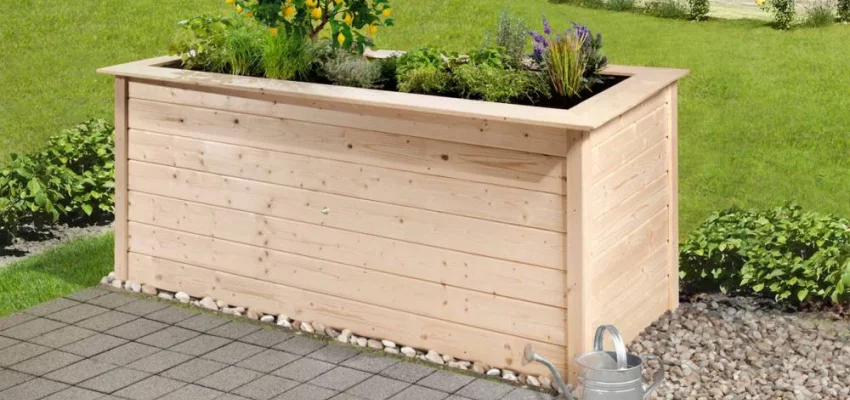 JARDINIERE Bois surélévé 2.05 m de long / 28 mm - Bac/jardinière bois qualité PRO 2.05 m de long