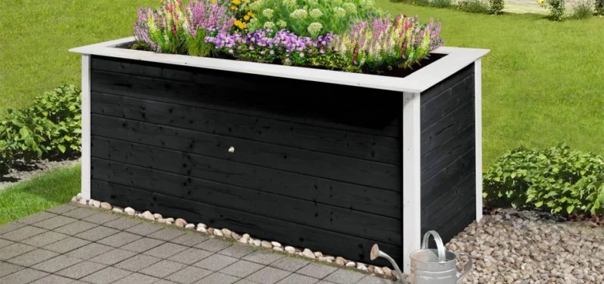 JARDINIERE Bois surélévé 2.05 m de long Anthracite - Bac/jardinière bois qualité PRO 2.05 m de long