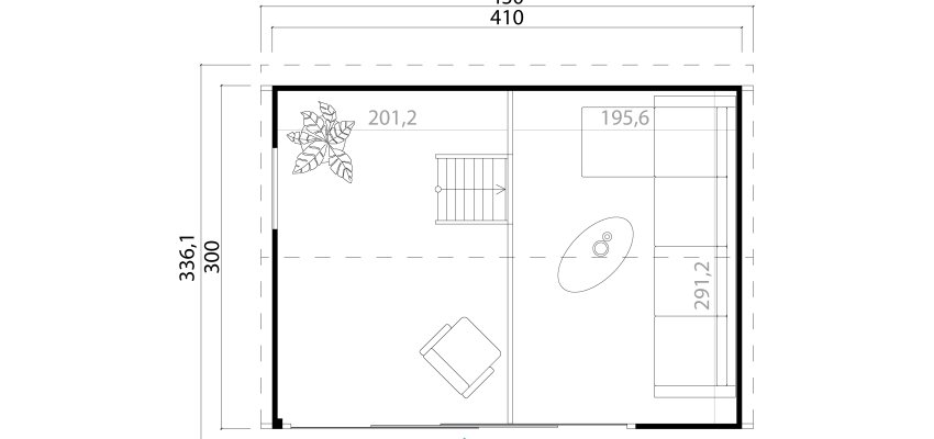 Abri de jardin MURANO 2 / 11.68 m2 / 44 mm / + plancher bois - Cuisine d'été / Espace Wellness / Pool House / Espace de Rangement / Studio de jardin