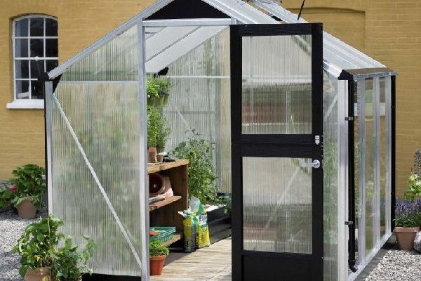 Serre de jardin JULIANA compact 5 m² + polycarbonate 10 mm - aluminium / polycarbonate 10 mm