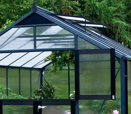 Serre de jardin JULIANA Premium 8,8 m² + polycarbonate 10 mm - aluminium / polycarbonate 10 mm