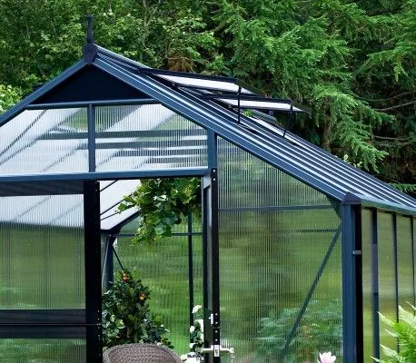 Serre de jardin JULIANA Premium 8,8 m² + polycarbonate 10 mm - aluminium / polycarbonate 10 mm