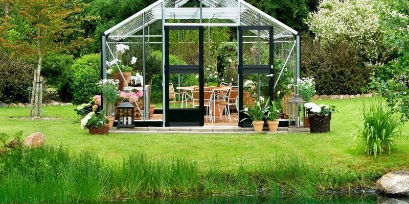Serre de jardin JULIANA Gartner 16,2 m2 + verre trempé - Profilé aluminium / verre trempé 3 mm