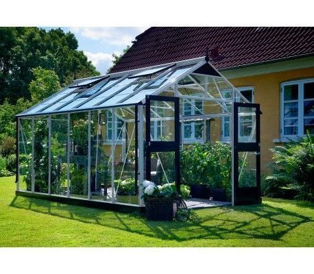 Serre de jardin JULIANA Premium 13 m2 + verre trempé - Profilé aluminium / verre trempé 3 mm