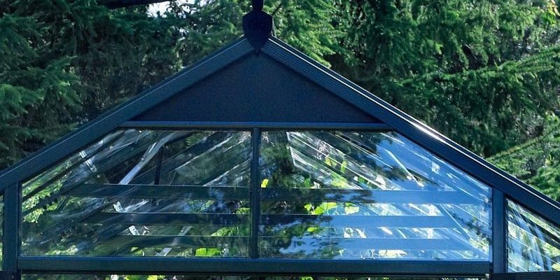 Serre de jardin JULIANA Premium anthracite 13 m2 + verre trempé - aluminium anthracite / verre trempé 3 mm