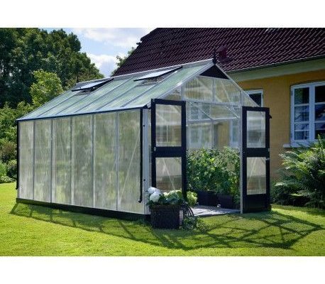 Serre de jardin JULIANA Premium 13 m2 + polycarbonate 10 mm - aluminium / polycarbonate 10 mm
