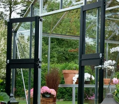 Serre de jardin JULIANA Gartner anthracite 21,4 m2 + polycarbonate 10 mm - aluminium anthracite / polycarbonate 10 mm