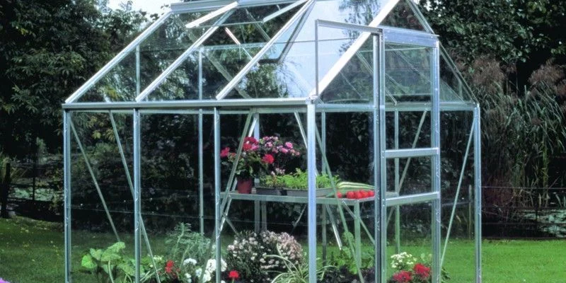 Serre de jardin HALLS Popular 3,80 m2 + verre horticole 3 mm - Profilé aluminium / verre horticole 3 mm