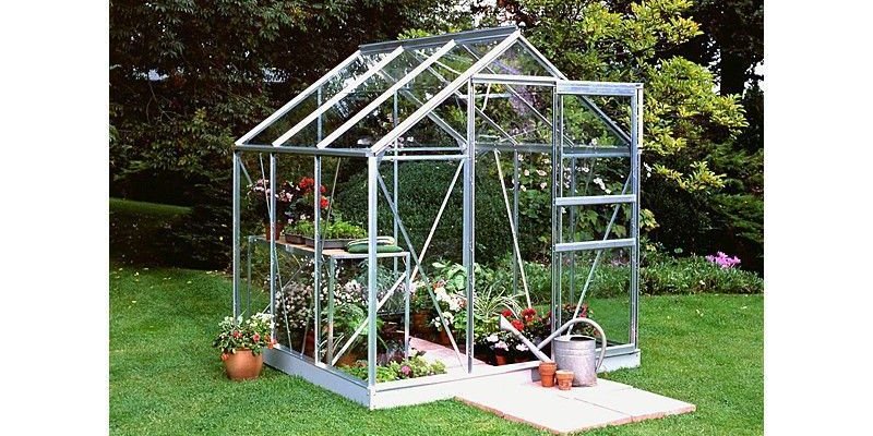 Serre de jardin HALLS Popular 3,80 m2 + verre horticole 3 mm - Profilé aluminium / verre horticole 3 mm