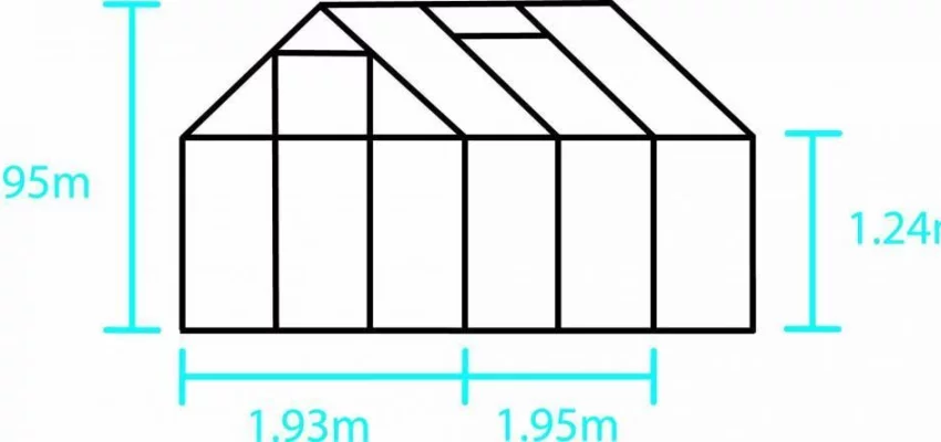 Serre de jardin HALLS Popular 3,80 m2 + verre horticole 3 mm - Profilé aluminium / verre horticole 3 mm