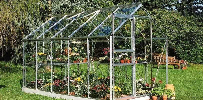 Serre de jardin HALLS Popular 6,20 m2 + verre horticole 3 mm - Profilé aluminium / verre horticole 3 mm