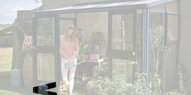 Serre de jardin JULIANA Veranda 4.4 m² + verre trempé - aluminium / verre trempé 3 mm