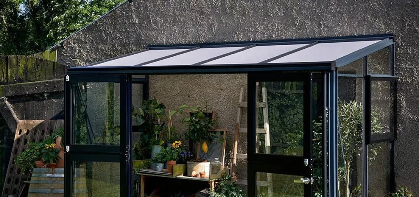 Serre de jardin JULIANA Veranda 4.4 m² anthracite + verre trempé - aluminium anthracite /verre trempé 3 mm