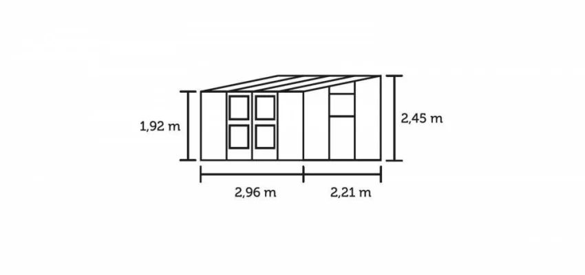 Serre de jardin JULIANA Veranda 4.4 m² anthracite + verre trempé - aluminium anthracite /verre trempé 3 mm