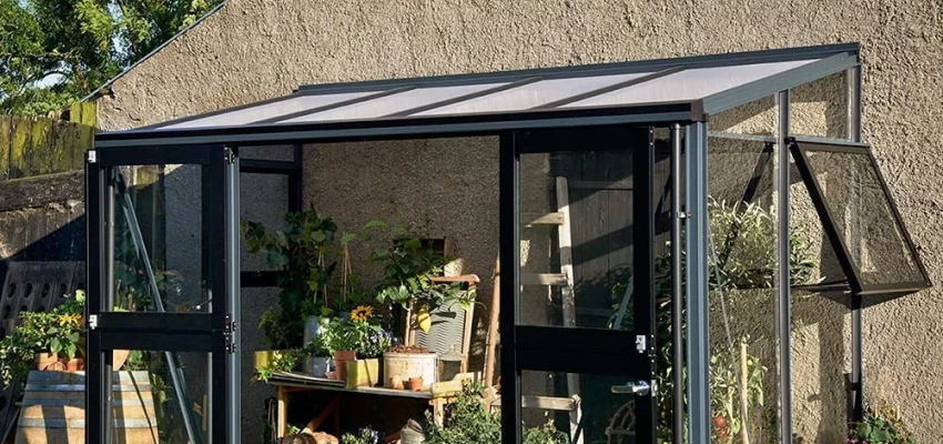 Serre de jardin JULIANA Veranda 4.4 m² anthracite + verre trempé - aluminium anthracite /verre trempé 3 mm