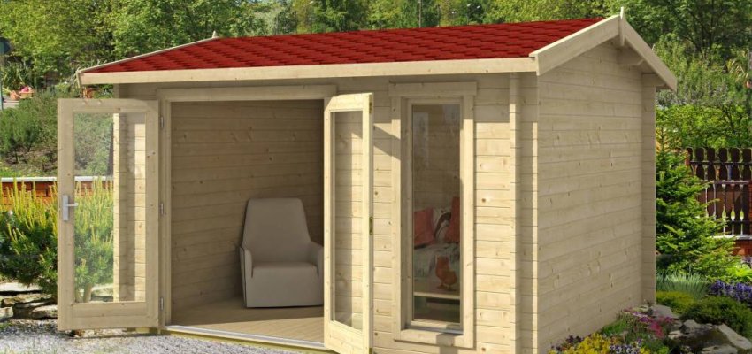 Abri de jardin Carlisle / 9.99 m2 / 40 mm + plancher bois - Cuisine d'été / Espace Wellness / Pool House / Espace de Rangement / Studio de jardin