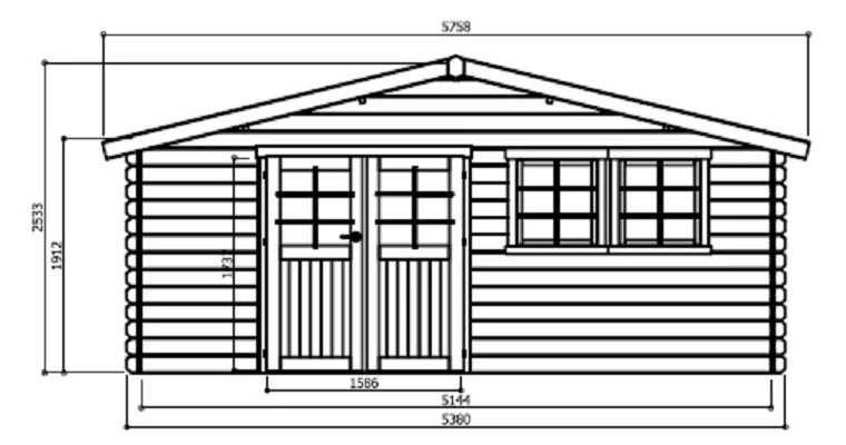 Grand abri de jardin en bois 28mm, Vernier, 26m², porte double, Solid, pas  cher, achat