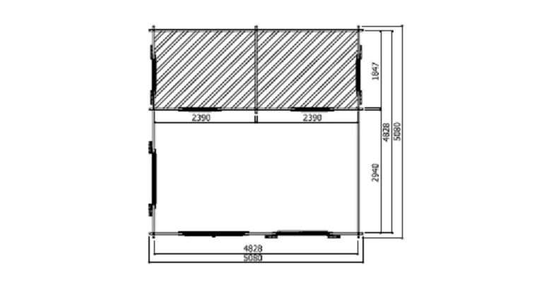 Abri de Jardin Weekend 25.81 m2 / 40 mm