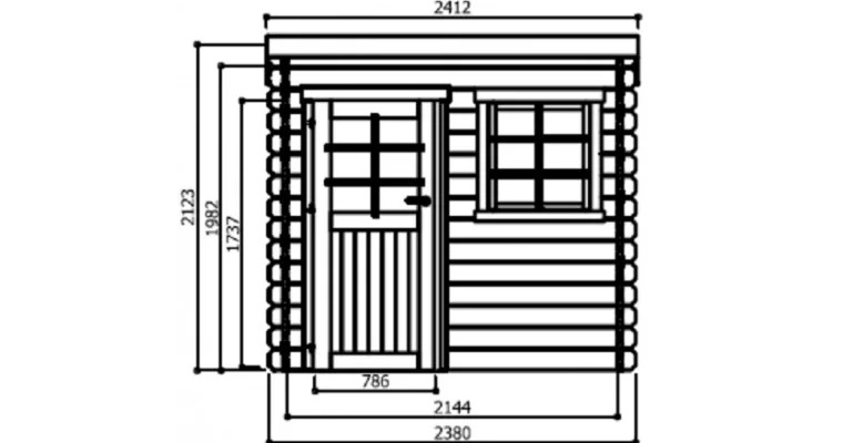 Abri de Jardin Nevers 4.60 m2 / 28 mm