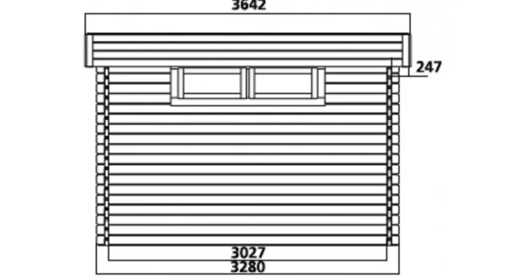 Abri de Jardin Viborg 13.71 m2 / 40 mm