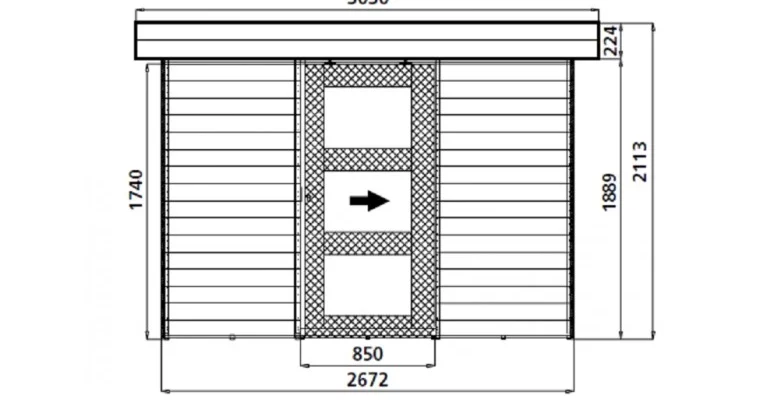 Abri de Jardin Lund 5.03 m2 / 19 mm