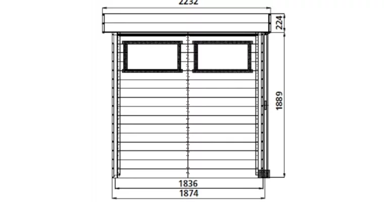 Abri de Jardin Lund 5.03 m2 / 19 mm