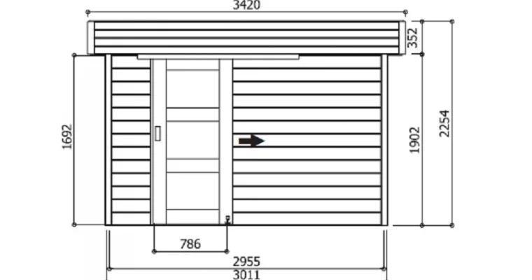 Abri de Jardin Oslo 6.05 m2 / 28 mm