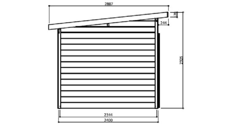 Abri de Jardin Verona 7.20 m2 / 28 mm