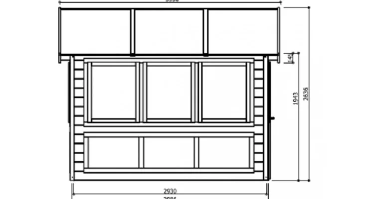 Abri de Jardin Merano 8.92 m2 / 28 mm - Espace de rangement / Serre de jardin en Bois